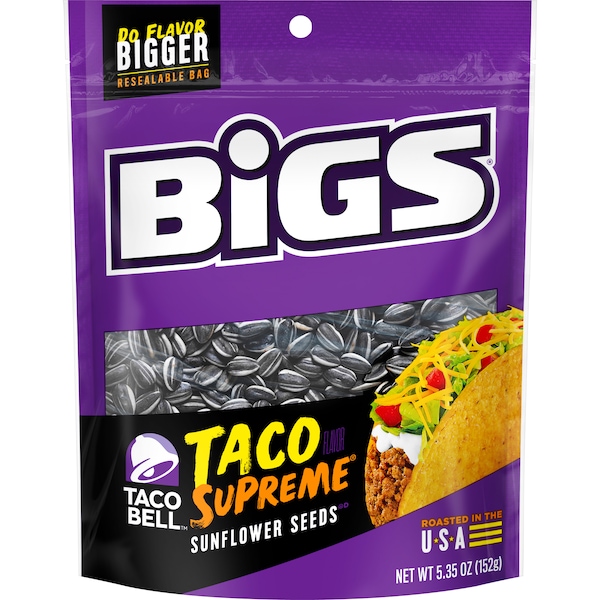 Bigs Bigs Taco Bell Taco Supreme Shelled Sunflower Seeds 5.35 oz., PK12 1601201340 - main